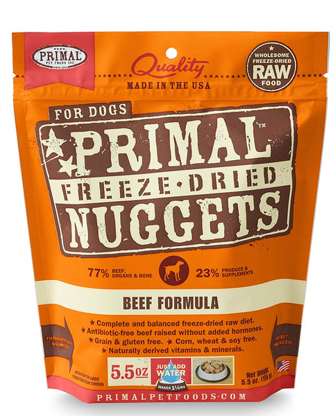 Primal Dog Freeze-Dried Beef Nuggets 14oz