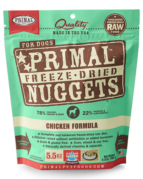 Primal Dog Freeze-Dried Chicken Nuggets 5.5oz