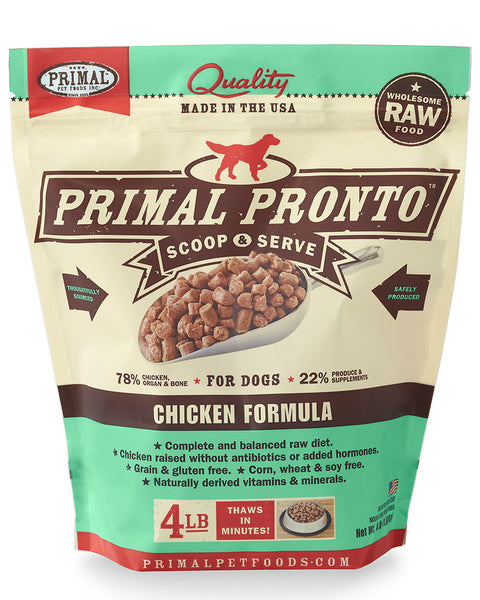Primal Pronto Raw/Frozen Chicken Canine Formula 4lb