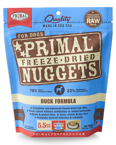 Primal Dog Freeze-Dried Duck Nuggets 14oz