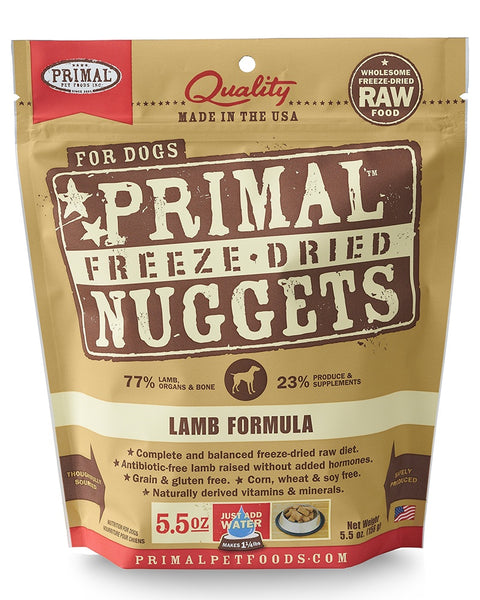 Primal Dog Freeze-Dried Lamb Nuggets 5.5oz