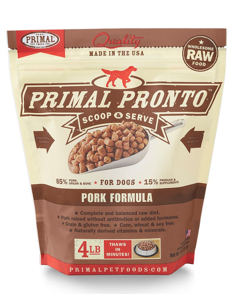 Primal Pronto Raw/Frozen Pork Canine Formula 4lb