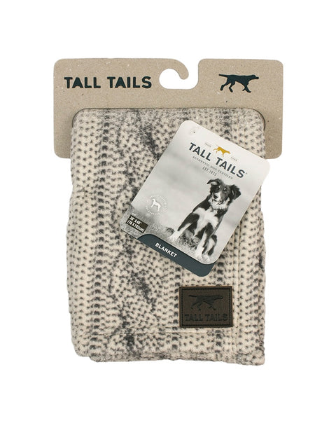 Tall Tails Cable Knit Print Fleece Dog Blanket 30"x40"