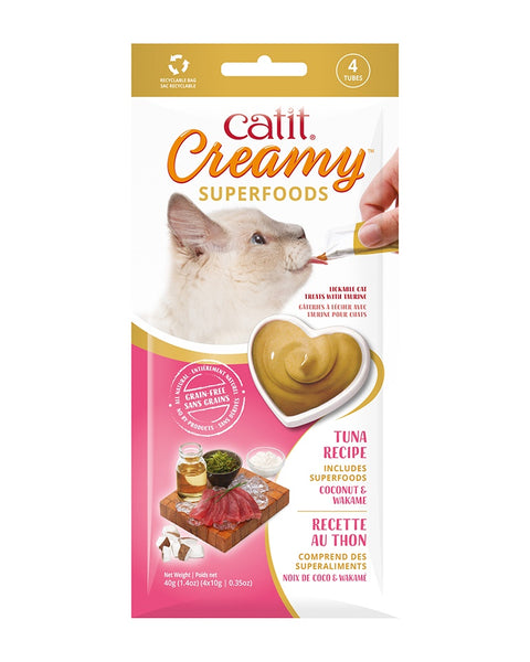 Catit Creamy Superfoods Tuna & Coconut Cat Treats - 4 Pack