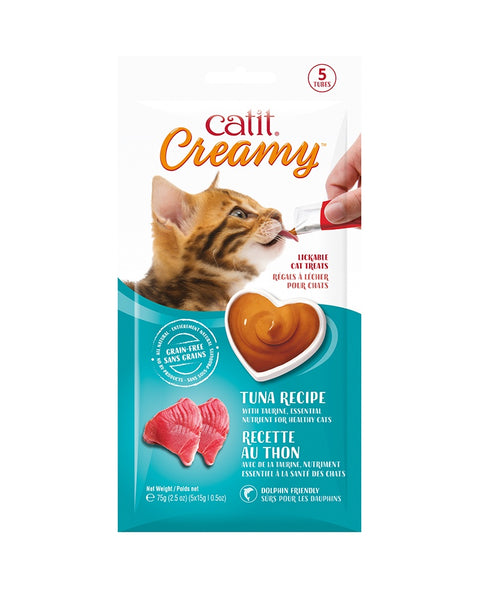 Catit Creamy Tuna Lickable Cat Treats - 5 Pack