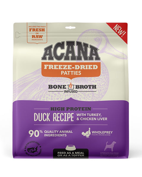 Acana Freeze-Dried Dog Food - Duck Patties 14oz