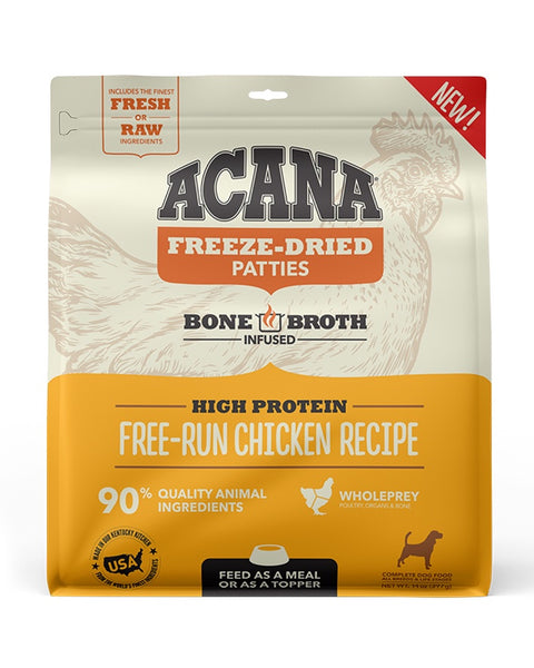 Acana Freeze-Dried Dog Food - Free-Run Chicken Patties 14oz