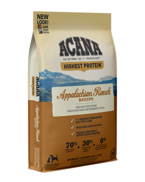 Acana Highest Protein - Appalachian Ranch Dry Dog Food 25lb
