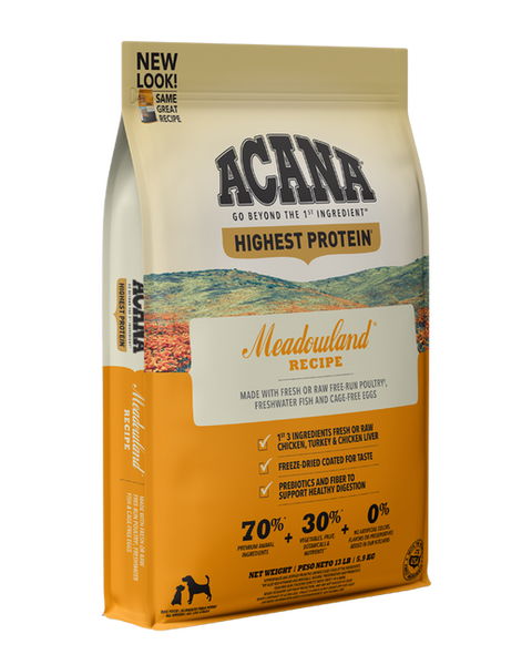 Acana Highest Protein - Meadowland Dry Dog Food 25lb