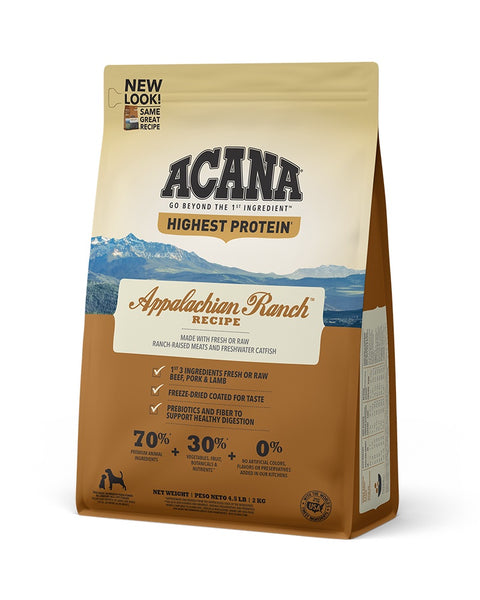 Acana Highest Protein - Appalachian Ranch Dry Dog Food 4.5lb