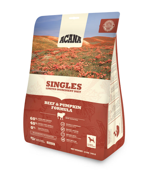 Acana Singles - Beef & Pumpkin Dry Dog Food 4.5lb