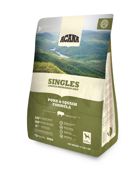 Acana Singles - Pork & Squash Dry Dog Food 4.5lb