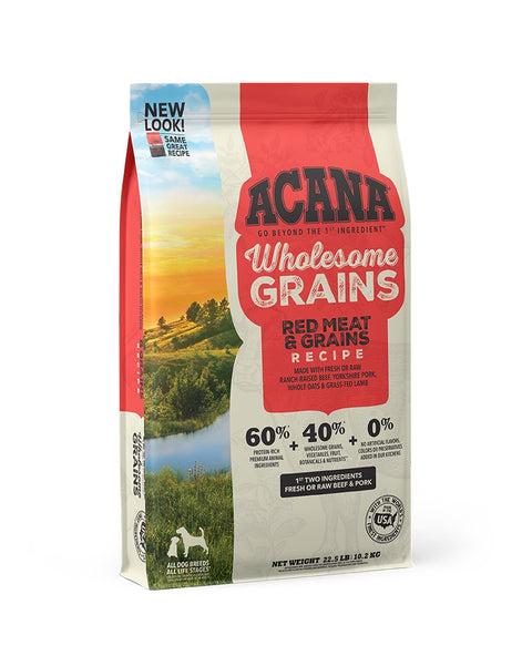 Acana Wholesome Grains Red Meat Dry Dog Food 22.5lb