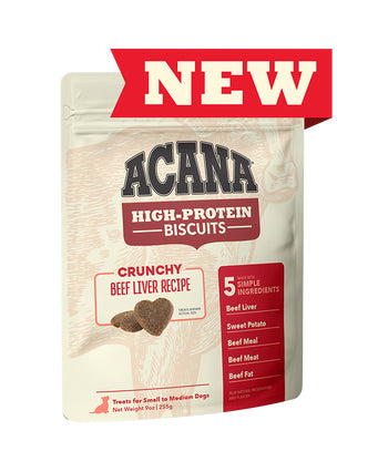 Acana High-Protein Biscuits - Crunchy Beef Liver Recipe Dog Treats 9oz