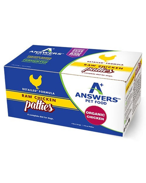 Answers Raw Detailed Chicken Dog Food - Bulk 40lb (Special Order)