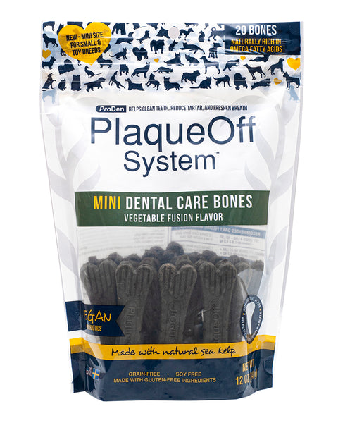ProDen Plaque Off Mini Dental Care Bones - Vegetable Fusion 12oz, 20 Bones