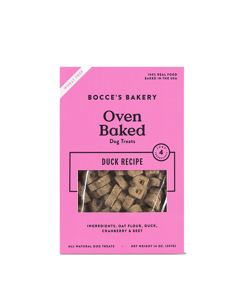 Bocce's Bakery Oven Baked Duck Biscuits Dog Treats 14oz