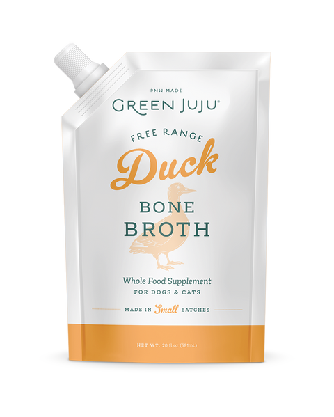 Green JuJu Free-Range Duck Bone Broth for Dogs & Cats 20oz