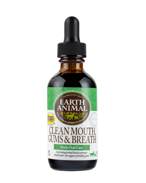 Earth Animal Herbal Remedies Clean Mouth for Dogs & Cats 2oz
