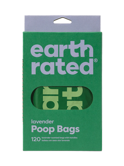 Earth Rated Easy-Tie Handle Poop Bags - Lavender Scented 120 Bags