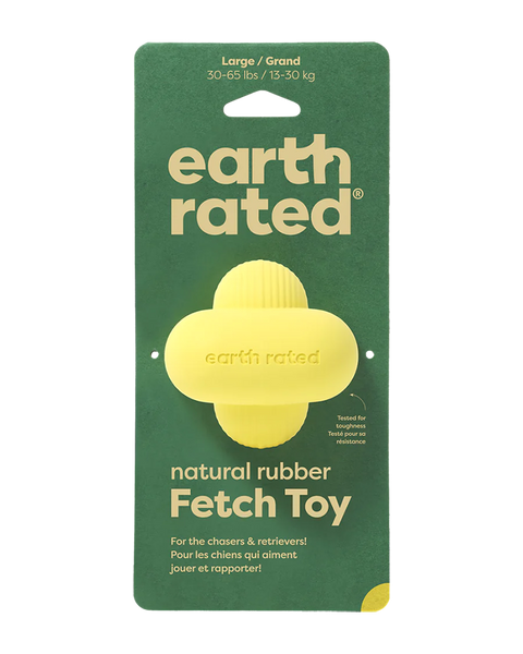 Earth Rated Yellow Fetch Dog Toy - Large 3"