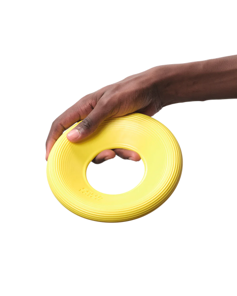 Earth Rated Yellow Flyer Dog Toy - Small 7.2"