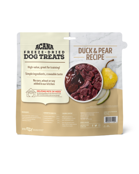 Acana Singles Duck & Pear Freeze-Dried Dog Treats 3.25oz