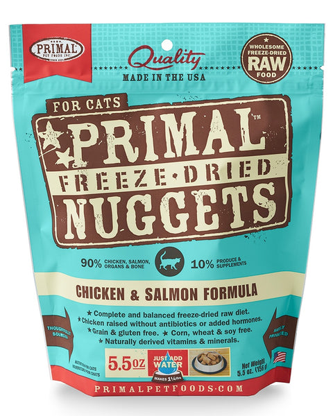 Primal Feline Freeze-Dried Chicken & Salmon Nuggets 14oz