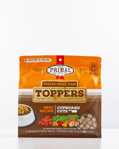 Primal Cupboard Cuts Freeze-Dried Raw Toppers - Beef Recipe 18oz