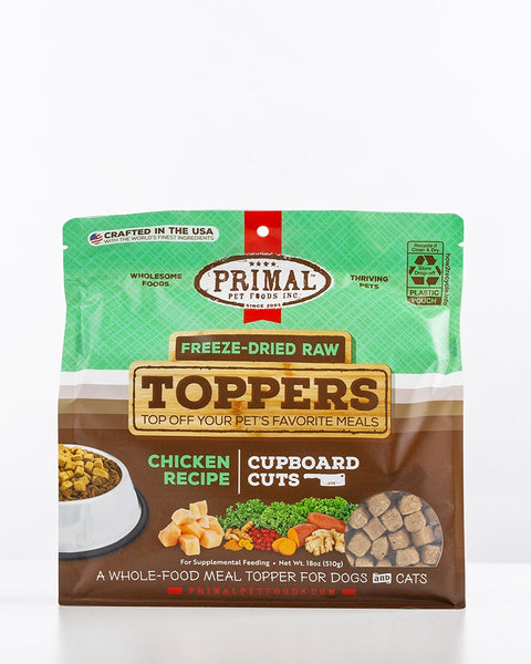 Primal Cupboard Cuts Freeze-Dried Raw Toppers - Chicken Recipe 18oz