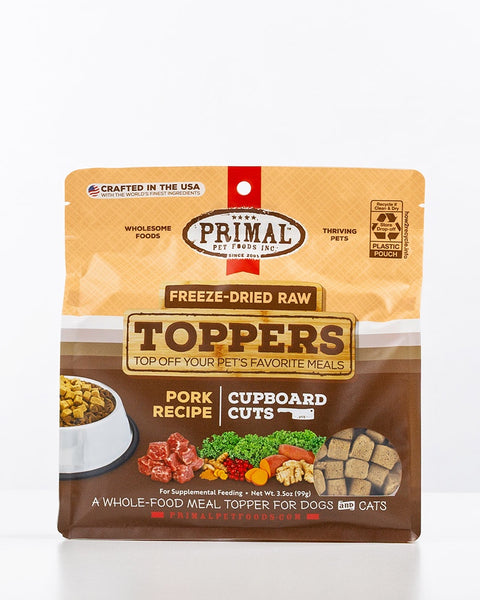 Primal Cupboard Cuts Freeze-Dried Raw Toppers - Pork Recipe 18oz
