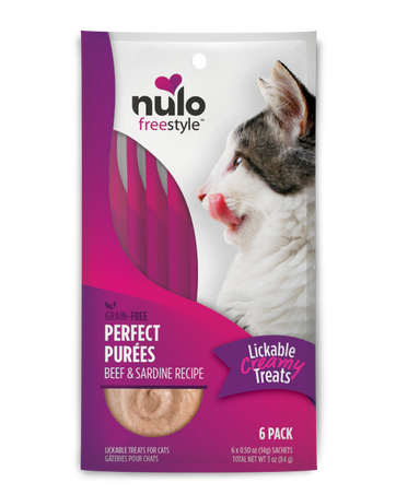 Nulo Freestyle Perfect Puree Beef & Sardine Wet Cat Treats - 6 Pack