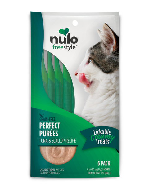Nulo Freestyle Perfect Puree Tuna & Scallop Wet Cat Treats - 6 Pack