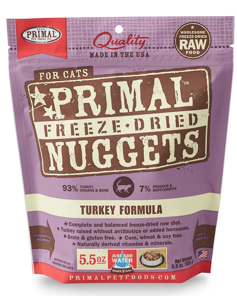Primal Feline Freeze-Dried Turkey Nuggets 14oz