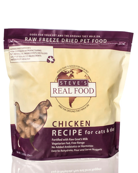 Steve's Real Food Freeze-Dried Chicken Dog & Cat Food 20oz