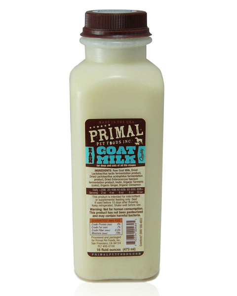 Primal Frozen Goat Milk for Dogs & Cats  1/2 Gallon
