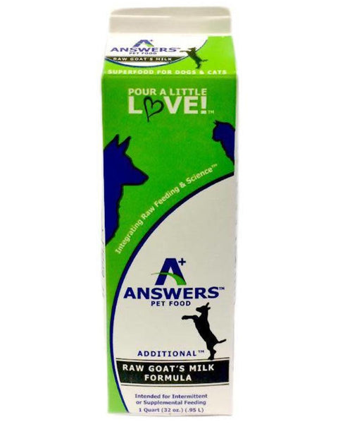Answers Pet Food Fermented Raw Goat Milk for Dogs & Cats 64oz