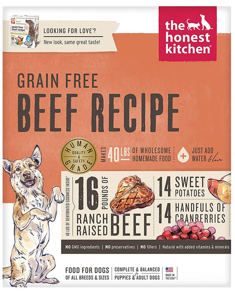 The Honest Kitchen Dehydrated Grain-Free Beef Dog Food 4lb