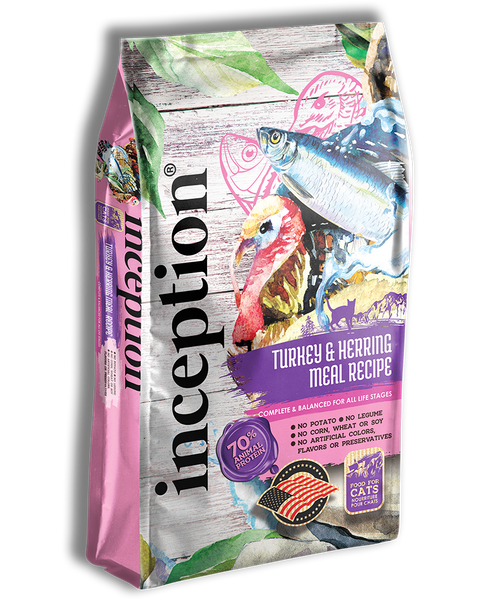 Inception Turkey & Herring Meal Recipe Dry Cat Food 4lb