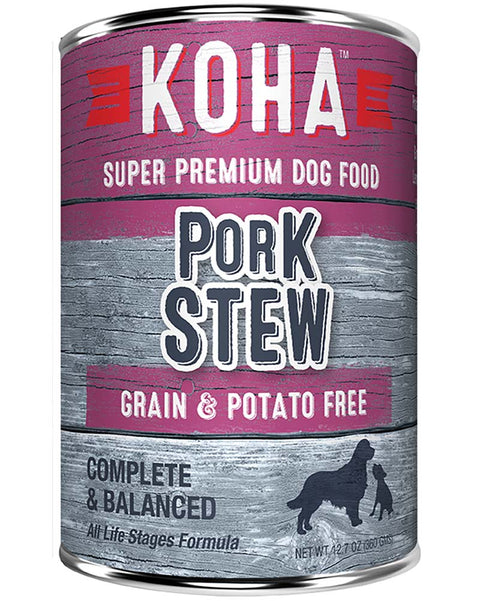 Koha Pork Stew Wet Dog Food 12.7oz