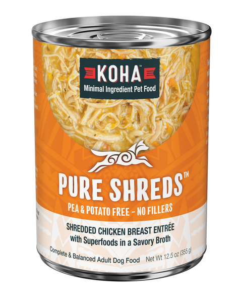 Koha Pure Shreds Chicken Breast Entree for Dogs 12.5oz
