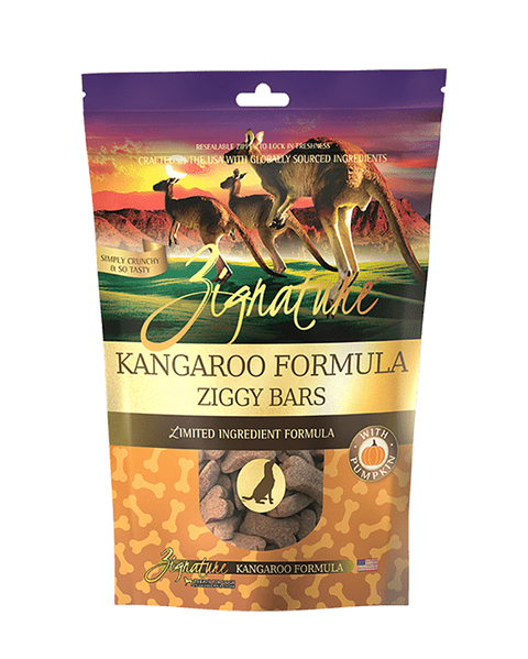 Zignature Ziggy Bar Biscuit Dog Treats - Kangaroo 12oz