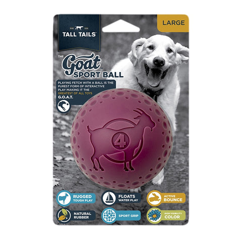 Tall Tails Goat Sport Ball Purple 4" Dog Toy