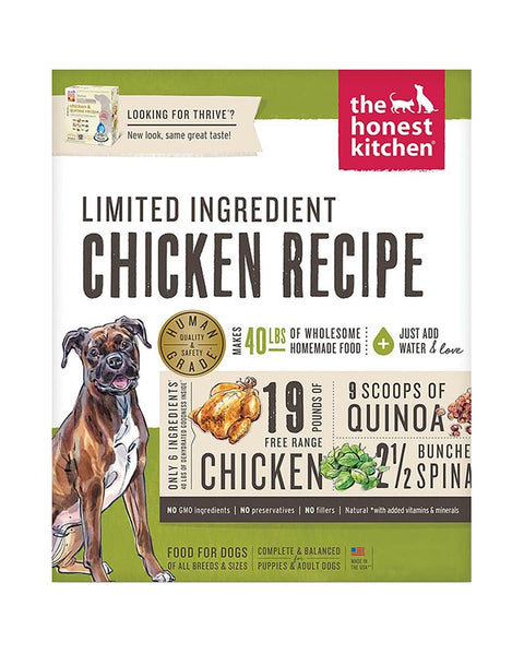 The Honest Kitchen Dehydrated Limited Ingredient Chicken Dog Food 4lb