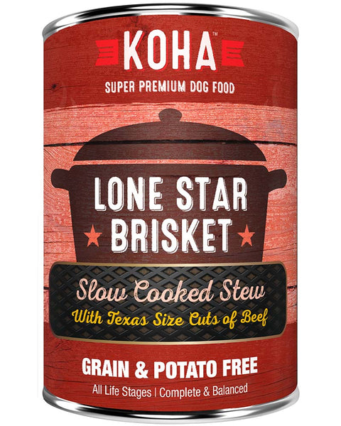 Koha Lone Star Brisket Slow Cooked Stew Wet Dog Food 12.7oz