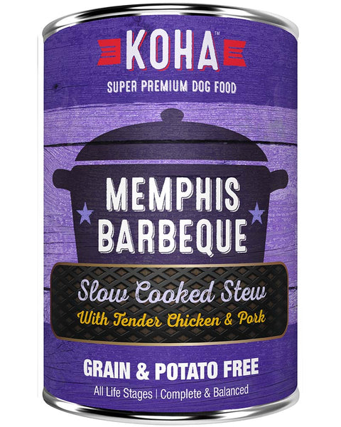 Koha Memphis Barbeque Slow Cooked Stew Wet Dog Food 12.7oz
