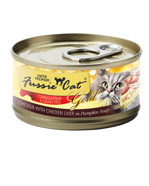 Fussie Cat Gold Chicken with Chicken Liver Wet Cat Food 2.82oz