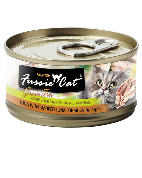 Fussie Cat Tuna with Smoked Tuna Wet Cat Food 2.82oz