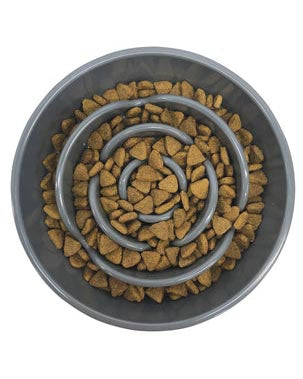 Messy Mutts Slow Interactive Feeder Dog Bowl - Large, 3 Cups
