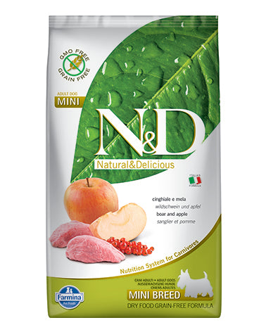 Farmina N&D Prime Boar & Apple Mini Adult Dry Dog Food 5.5lb (Special Order)